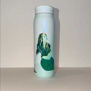NWT Starbucks Pearlescent Stainless Steel Water Bottle Iridescent Pearl Lid 20oz